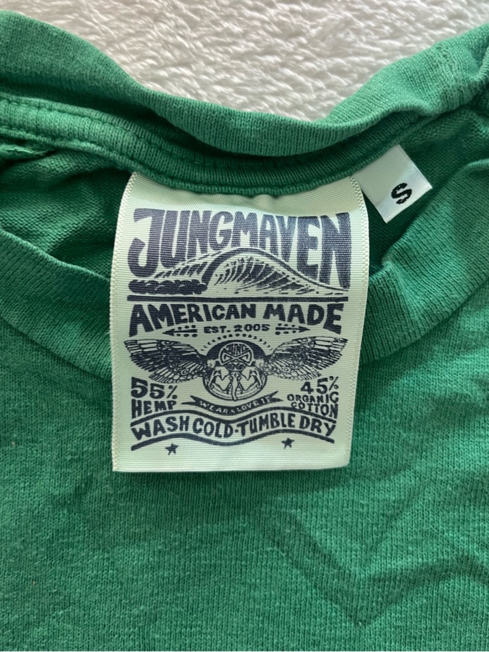 Jungmaven Hemp Raglan Shirt Cotton Unisex Baseball Tee Curved Hem Made in USA